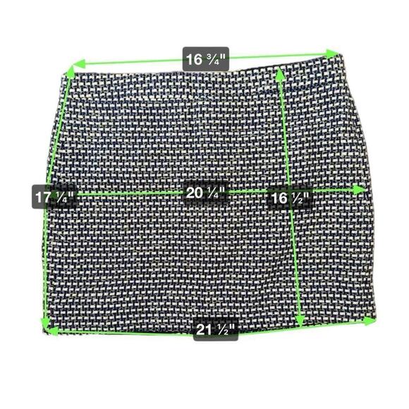 J Crew Postage‎ Stamp Tweed Mini Skirt Women's 10 Navy Lined Silk Blend Workwear - Picture 6 of 6
